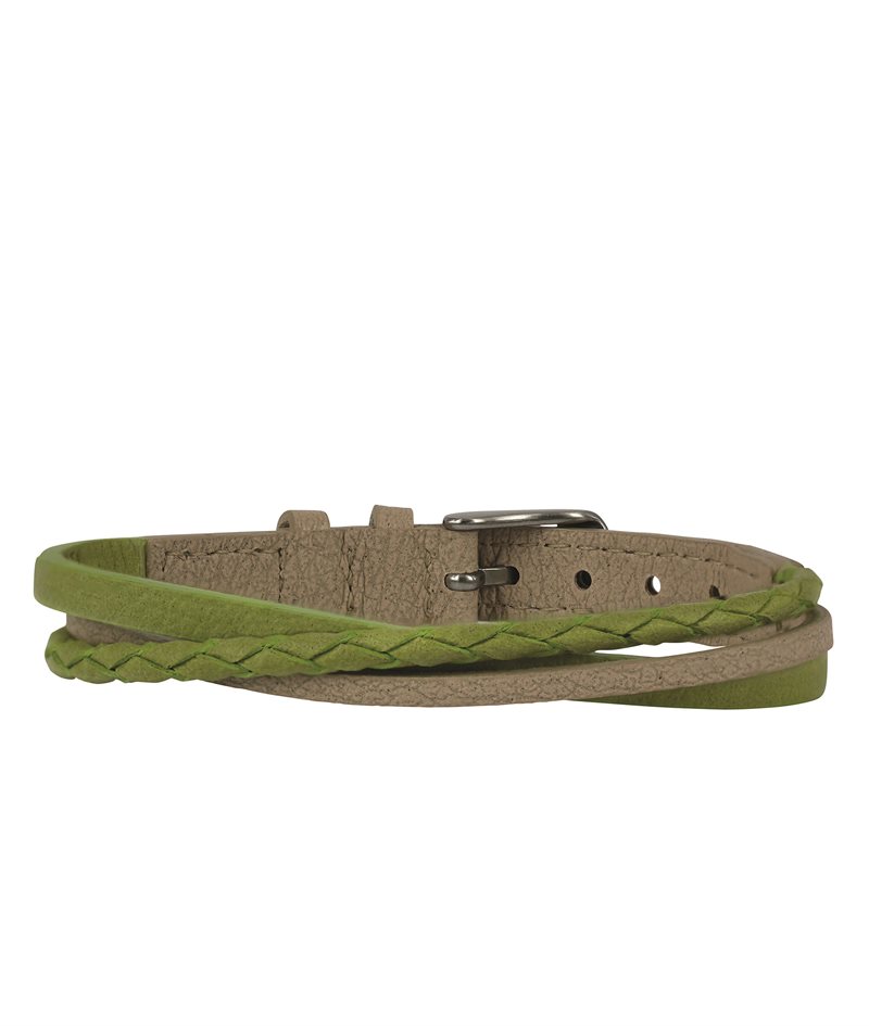 FELIX Armband Grön/Beige (Veganskt läder)